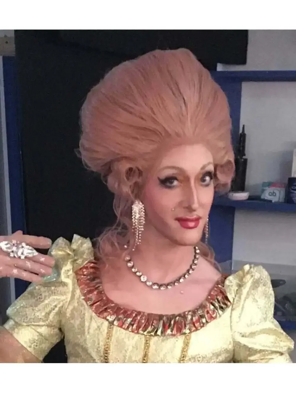 Long Dusty Rose Synthetic Lace Front Wig